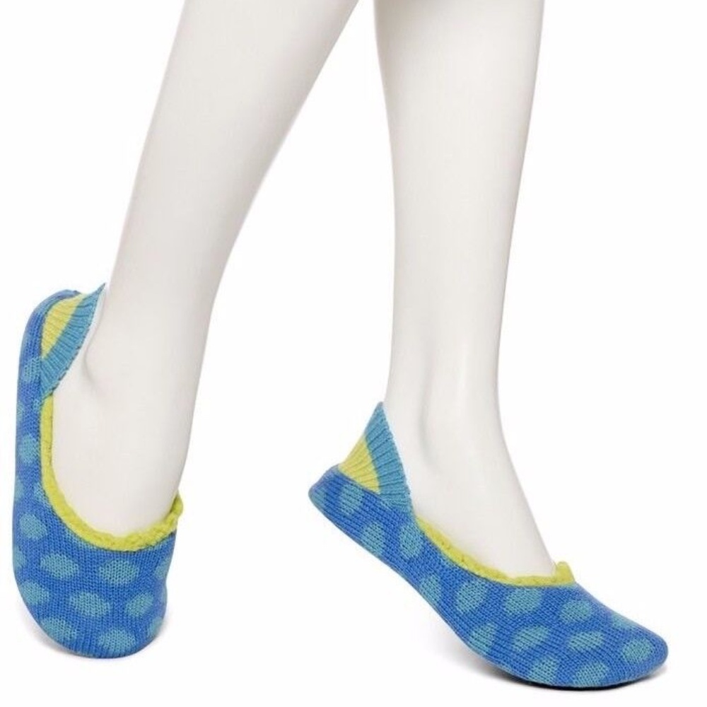 (NEW) Women's/Juniors Hue Shues Polka Dot Comfy/Cozy Slippers Size S (4-6)